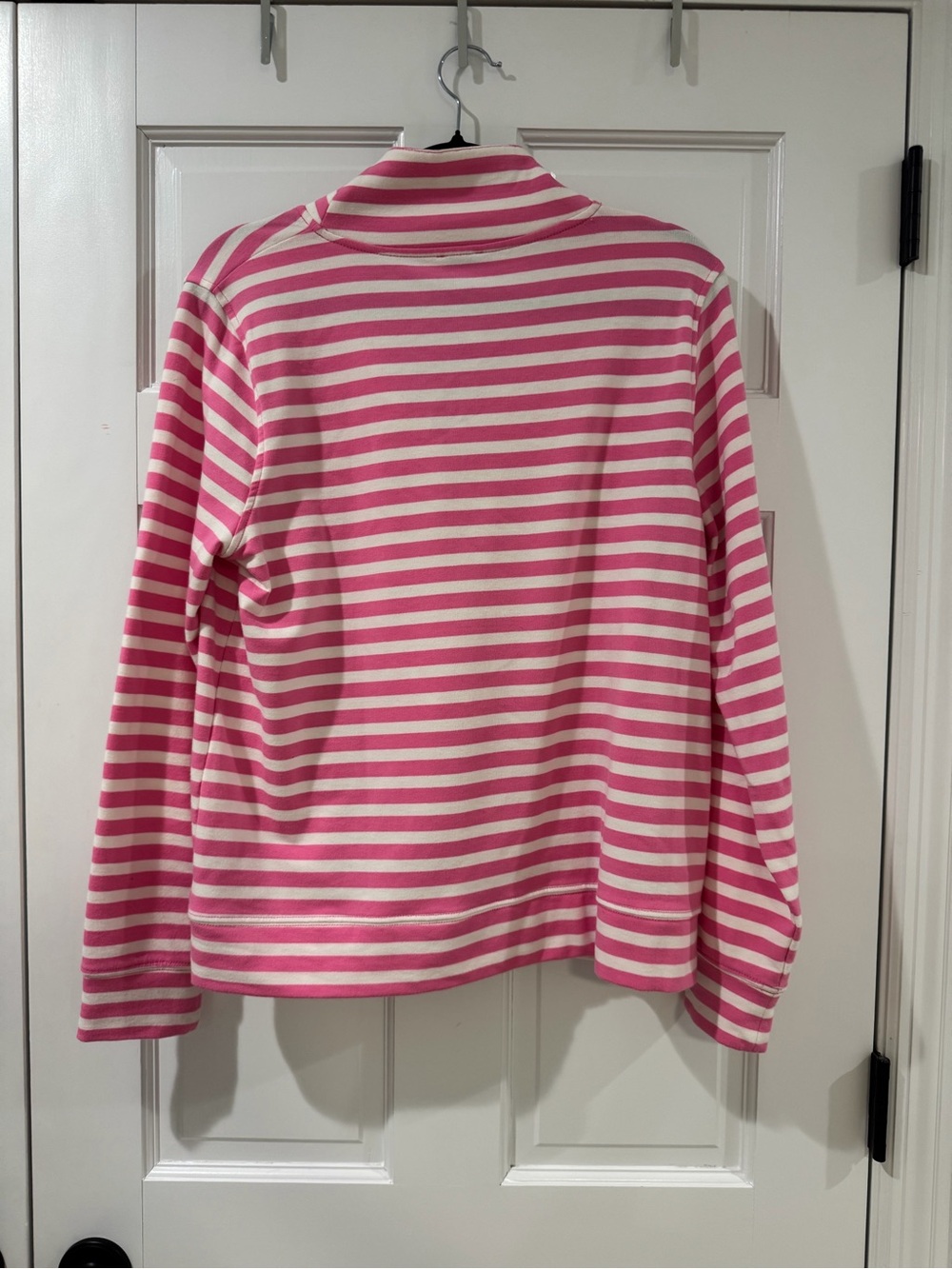 J. Crew Pink and White Striped Knit Pullover - Picture 3 of 3
